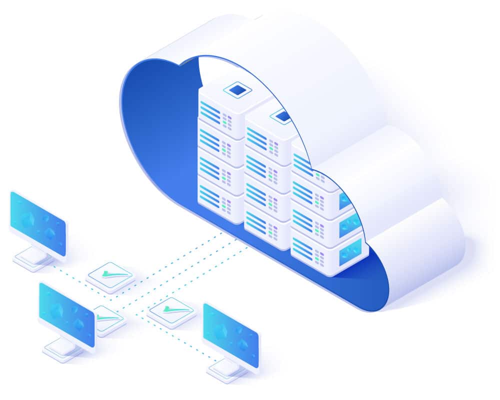 Data storage. icon infographic cloud.